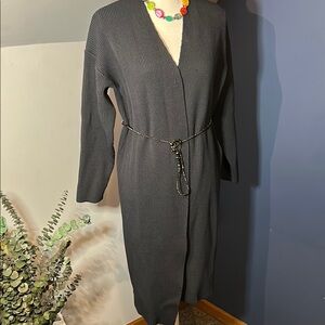 Elegant Gray Knit Dress